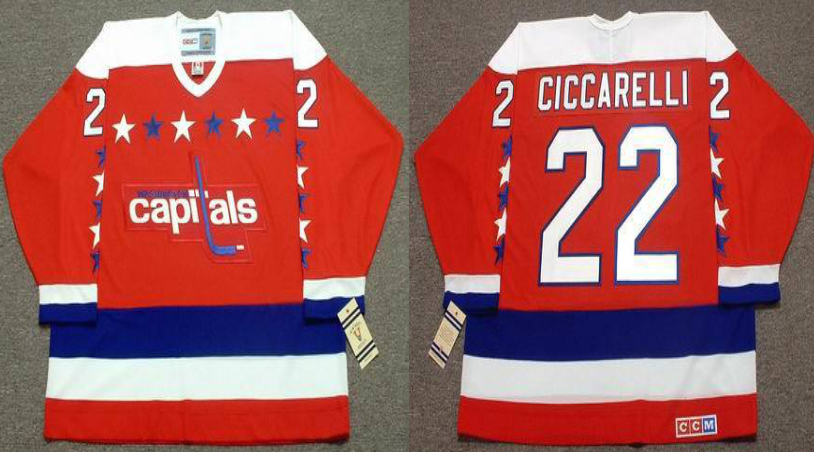 2019 Men Washington Capitals #22 Ciccarelli red CCM NHL jerseys